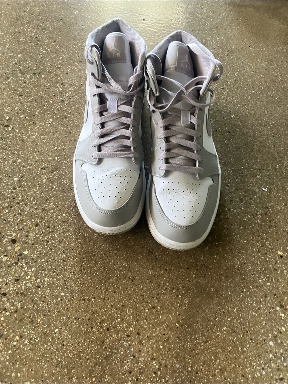 Nike High-Top Sneakers in White and Light Gray